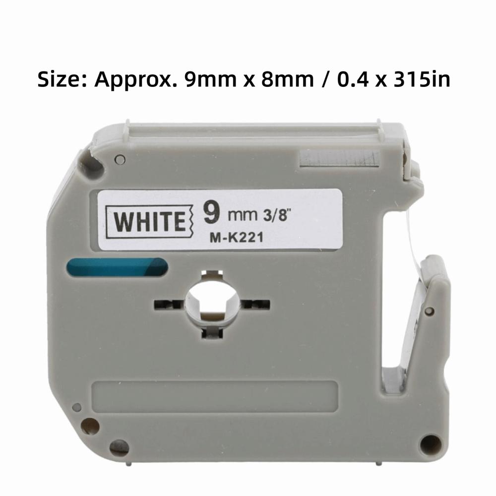 9mm × 8m Label Tape Label Tape Printer for Brother Label Printer PT-65/70/80 Retail Labeling