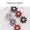 10pcs Crystal Pearl Button Covers Detachable Clip-On Shirt Coat Decorative Buttons Sewing Button for DIY Blouses Clothing
