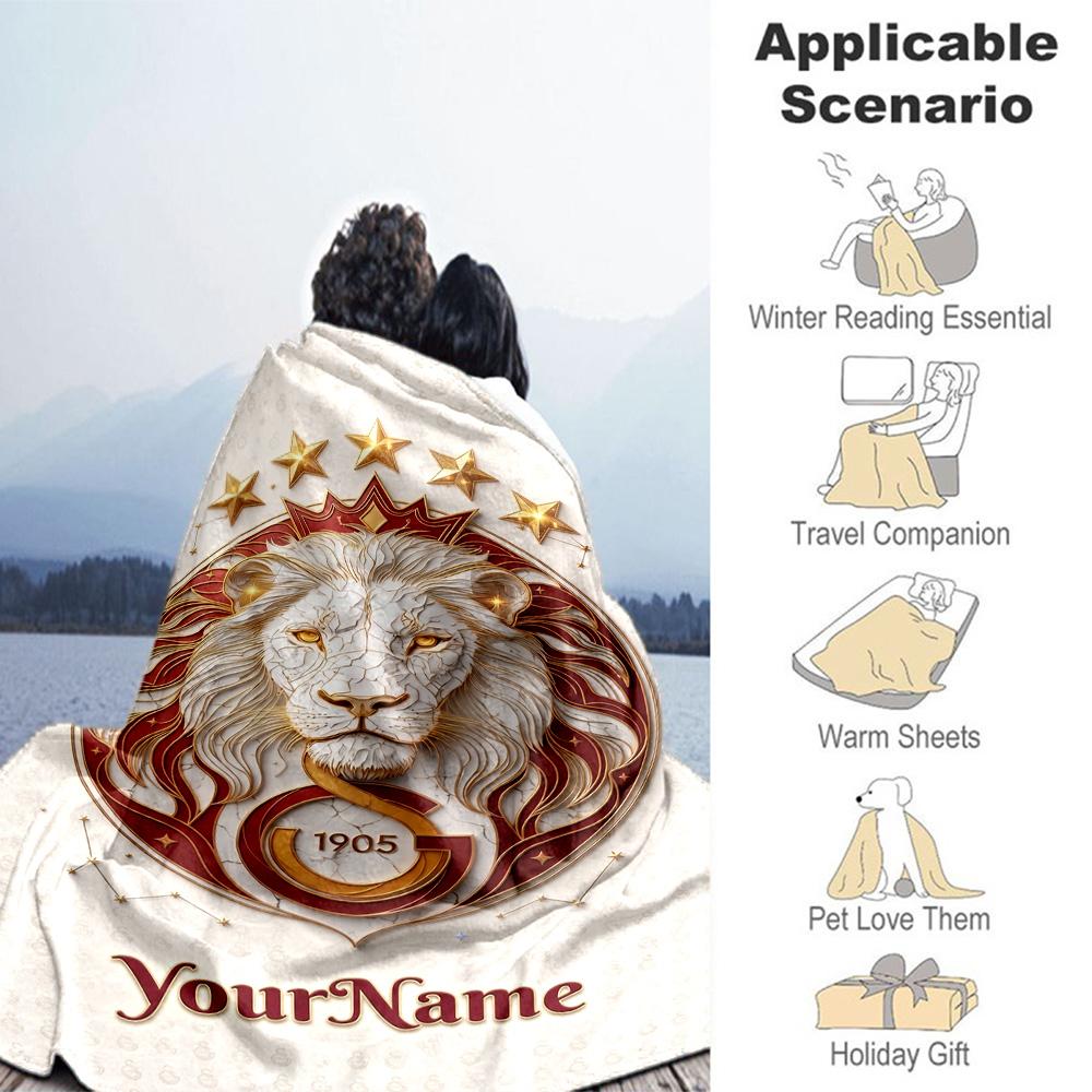Galatasaray Customize Your Name Blanket Multipurpose Customizable Blanket Soft Cozy Great For Sofa Office Seaside Couch Ideal For All Seasons