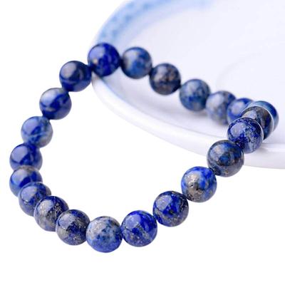 Braccialetti con perline di lapislazzuli naturali da 8 mm, braccialetti elastici unisex, regali di gioielli