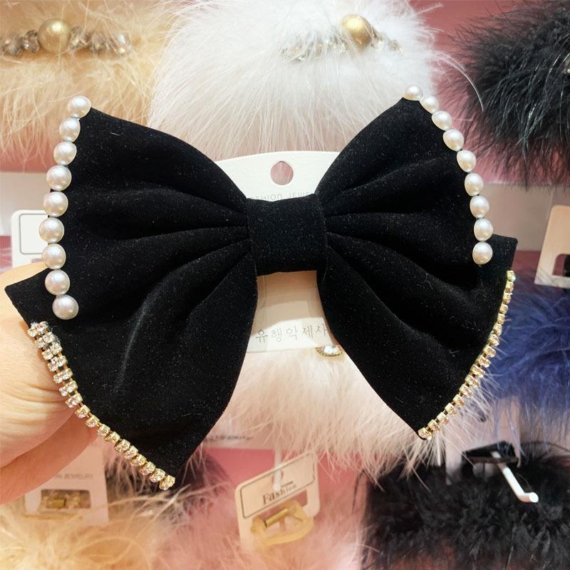 Red Big Bow Bride Wedding Engagement Toast Headgear Fugitive Princess Hair Accessories New Year Head Flower High-End Hairpin