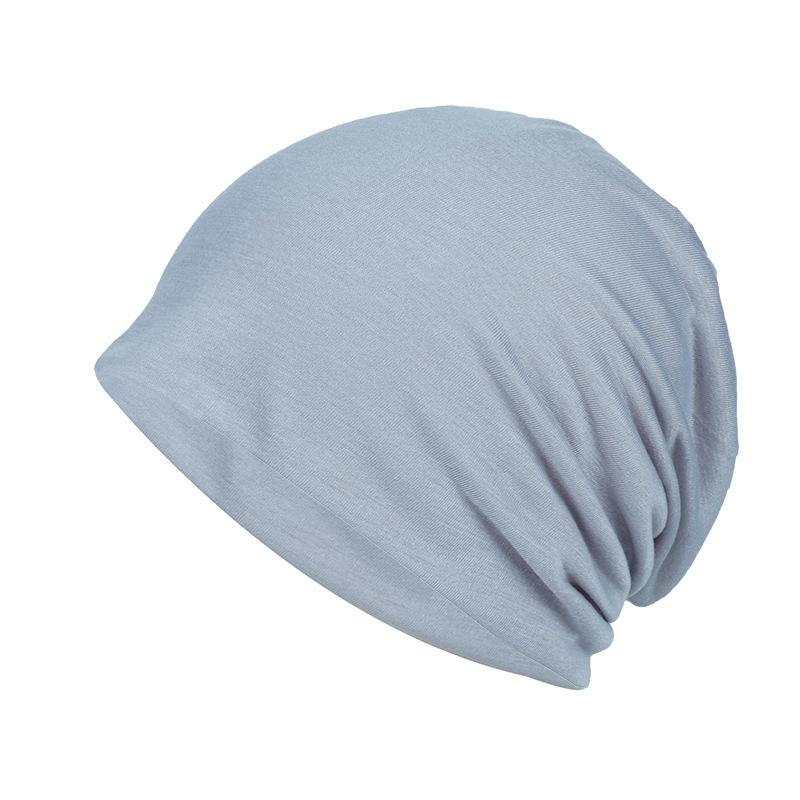 Herren Soild Indien Stretch Kordelzug Mütze Wolle Stricken Haarausfall Kopftuch Wickel