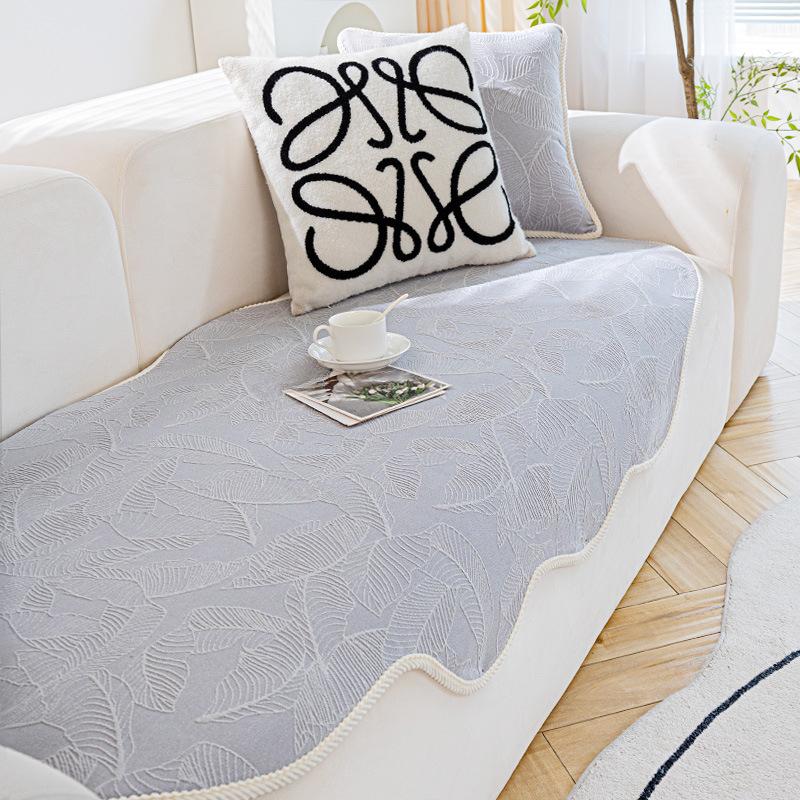 Special-Shaped Chenille Sofa Cushion New 2024 Four Seasons Universal Cushion Anti-Slip Tape Simple Modern Sofa Cover