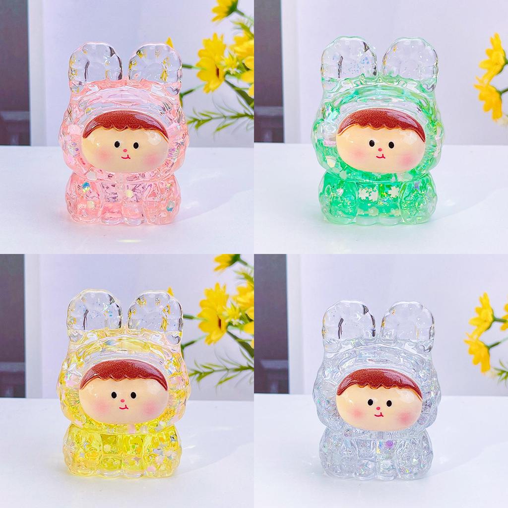 Entzückende Cartoon Lilith Figur Nachtlicht mit leuchtendem Glitzer für Heimdekoration