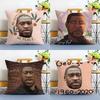 Famous G-George F-Floyd Pillow Case Anti-dustmite Pillowcase Invisible Zipper Silky Short Plush Sofa Cushion Cover