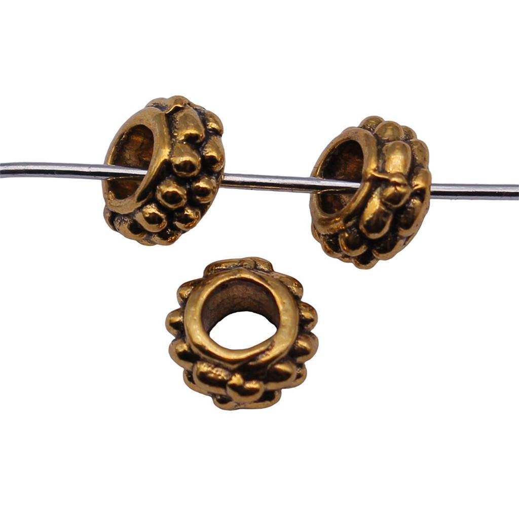Large Hole Dot Spacer Beads Multi Color Charms For Bohemian Jewelry Findings
