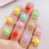 30Pcs Cute Mini Cartoon Night Light Hand-painted Turtle Nail Art Resin Designer Charms DIY Craft For Nail 3D Decorations Jewelry