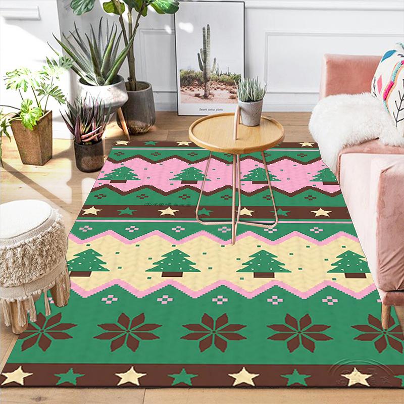 1Pc Gingerbread Men Christmas Rug Office Carpet Indoor Outdoor Doormat Nonslip Soft And Comfortable Living Room Christmas Halloween Gift D91842