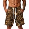 Men's Print Loose Fit Training Gym Beach Shorts with Pockets
