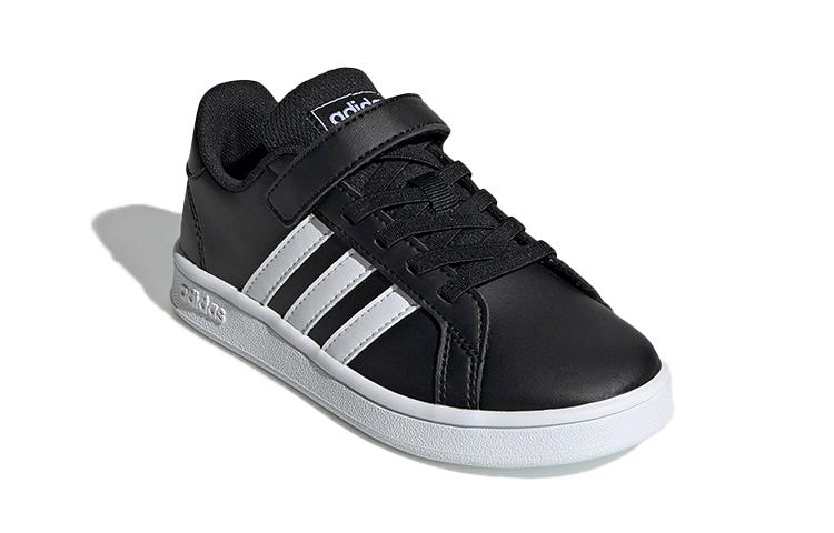 Adidas Neo GRAND COURT Breathable Low top Kids' Skateboarding Shoes Black White Kids' EF0108