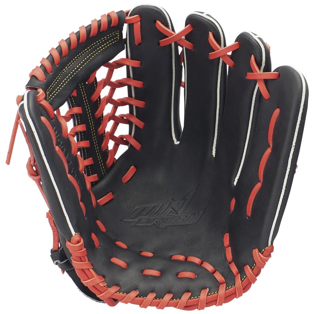 SSK Wind Dream Series Soft Baseball Black x B Orange Size L Bat, Outfielder's, WCG17525F, (9032), (Right-Handed Throw)