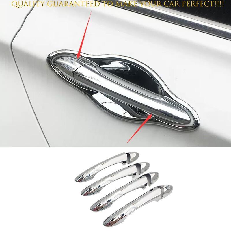 Chrome Glossy Exterior Side Door Handle Cover Trim For Hyundai Sonata 2011-2014
