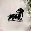 1pc Dachshund Metal Wall Art Sculpture, Modern Iron Dog Statue for Garden Fence Home Decor, Weatherproof Cute Pet Lovers Gift Christmas Easter
