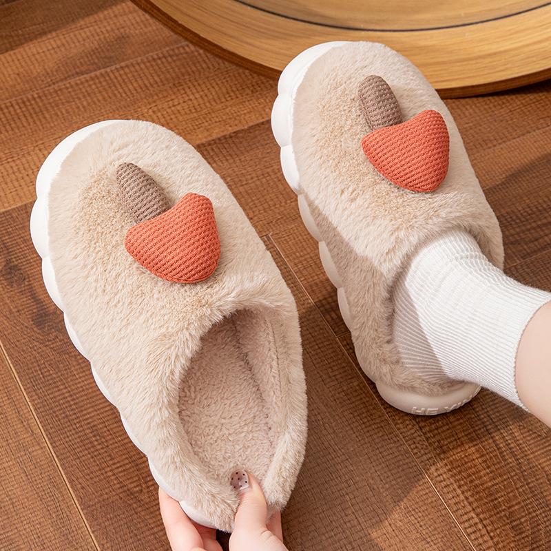 Mushroom Cotton Slippers Winter 2025 New Indoor Home Warm Non-slip Plush Thick Bottom Cotton Mop