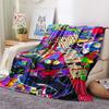 1PC Spider-Man Print Flannel Blanket, High quality Comfortable for All Seasons, Home Decor, Warmth and Comfort, Perfect for Christmas Gifts