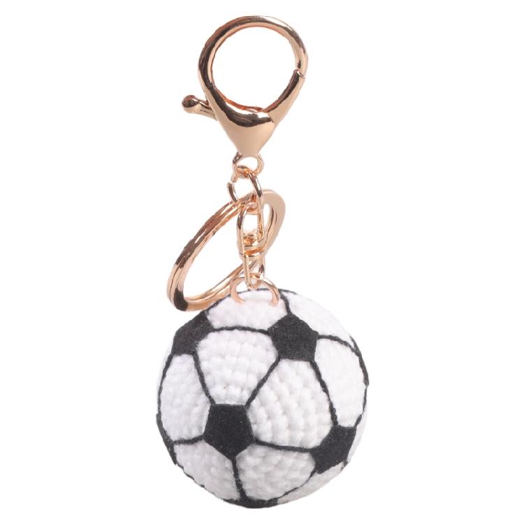 Разноцветный брелок-помпон из фетра Ручная работа Подвеска-мяч для регби/баскетбола/футбола Брелок для любителей спорта Модные аксессуары 1