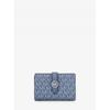 Greenwich Tab Zip Around Wallet Medium   Mk Signature 35f5sgrf6v461 Denim