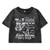 To Love Just Hope Cuteprint Women Wash Short Tshirt Comfortable Short Sleeve Cool Distress Midriff-Baring O-Neck Clothes