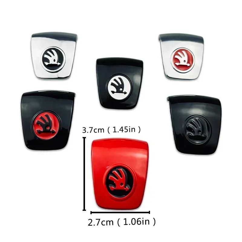 AAAAL1 Car Gear Knob Cap for Skoda Kodiaq Karoq 2 A7 Tour RS Superb Octavia Yeti Fabia Rapid Shift Lever Head Cover Emblem Accessories