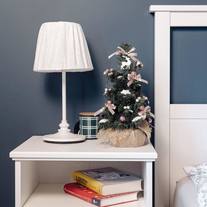 Sapin De Noël Artificiel - Creative Home - 30 Cm - Vert Foncé - Support En Jute - Intérieur/Extérieur