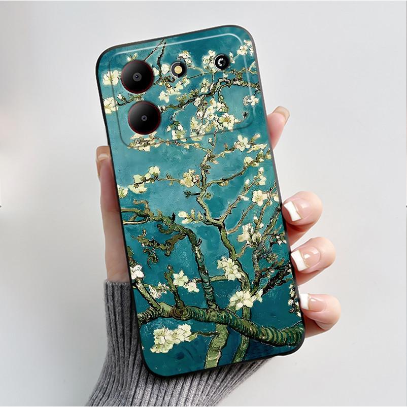 For ZTE Blade A54 Case Protective Soft Silicone Flower TPU Covers for ZTE BladeA54 4G Bumper For Blade A34 A 54 Phone Cases Bag