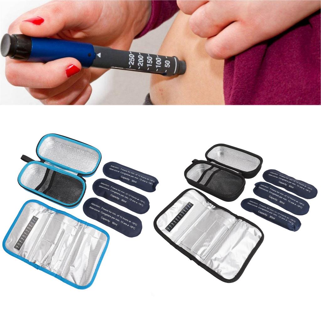 Insulin Cooler Bag Multipurpose Portable Lightweight Diabetic Insulated Bag for Insulin Pen Medicati