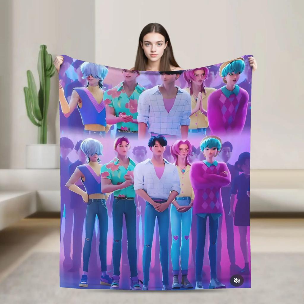Saja Boys Jinu Kpop Demon Hunters Blanket Quality Soft  Throw Blanket Winter Picnic Couch Chair Street Trend Bedspread