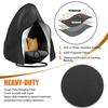 210D Patio Hanging Egg Chair Cover Waterproof Wind-Proof Swing Egg Chair Cover with Zipper Buckle for Outdoor Wicker Single Seat