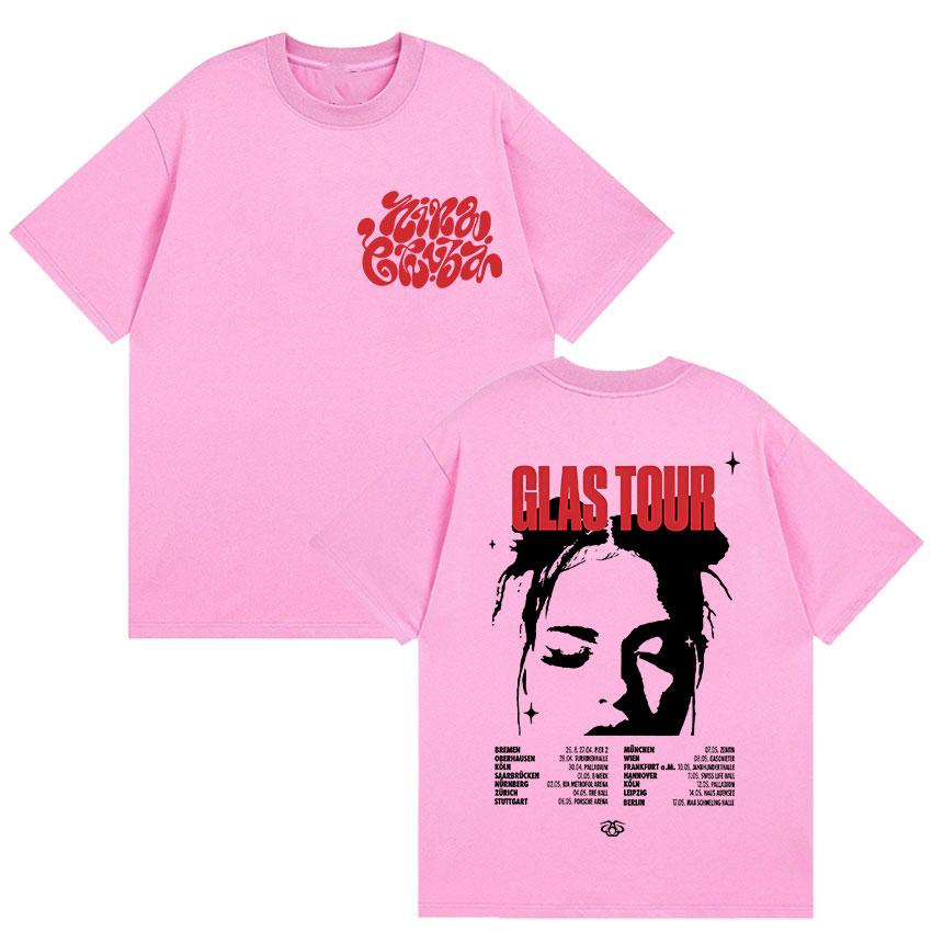 Singer Nina Chuba Tour 2025 Merch T Shirts Men Women Retro High Quality Fashion T-shirt Casual Oversized Cotton Tees Streetwear