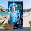 Erling Haaland Personalized Printed Beach Towel Soccer Logo Support Custom Name Text Absorbent Towel For Sport Travel Special Gift
