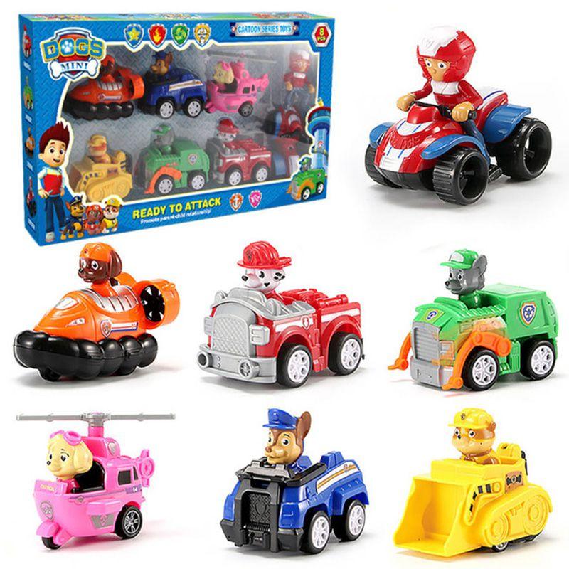 Patrol Toys Paw Pull Back Cars Vehicle Set Kids Birthday Xmas Collections Gifts