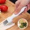Hackad Grönlök Kniv Lökkniv Grönsakshackare Skivare Multiskivare Grönsaksverktyg Multifunktionell Rostfritt Stål