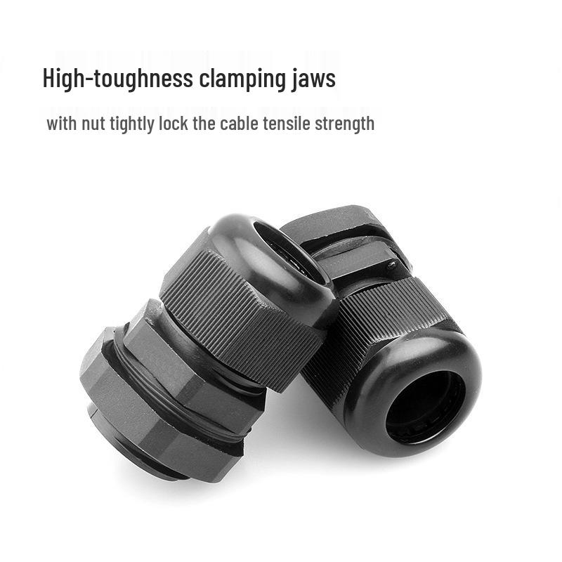 M Metrischer Nylon-Kunststoff Wasserdichter Kabelverbinder mit Doppelkopf-Kontermutterverschraubung