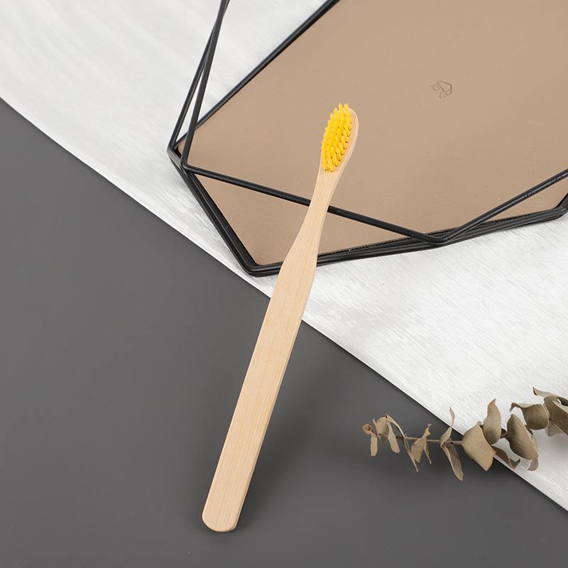 Ready Stock Fast Shipping Eco Natural Organic Biodegradable Square Handle Soft Bristles Custom Logo Bamboo Toothbrush