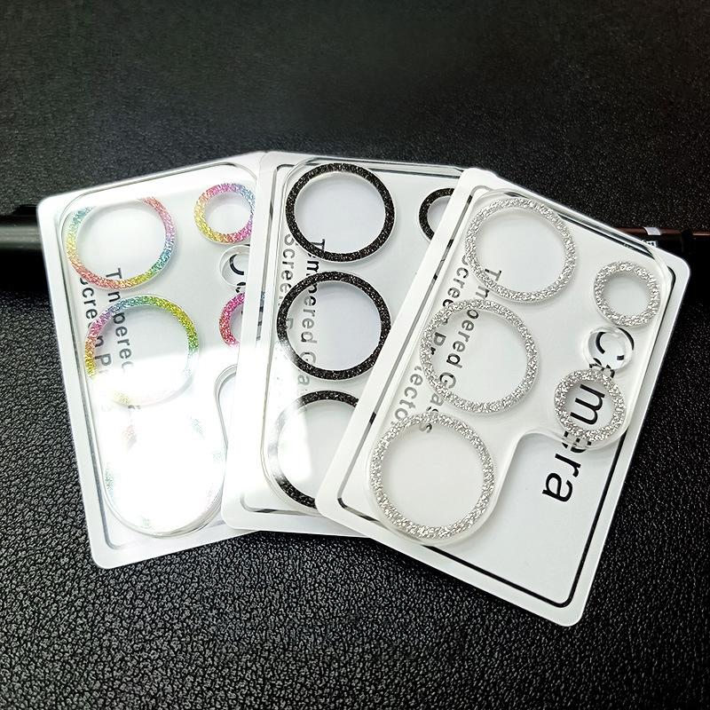 Samsung Galaxy S22 S23 S24 Plus / S22 S23 S24 Ultra Bling Ochranný prstenec objektivu fotoaparátu Tvrzené sklo