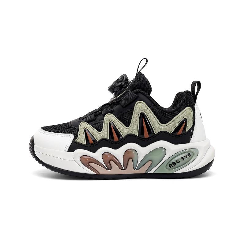 Boys Mesh Running Shoes With Rotating Hook-and-Loop Lightweight Breathable Sport Sneakers School Kids
