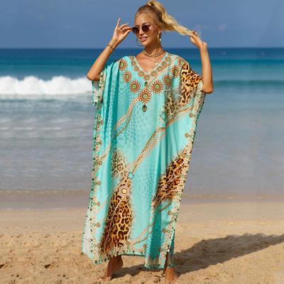 Copricostume da Spiaggia Bohémien in Rayon: 19 Colori, Taglie Forti, Stili Europei e Americani