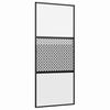 Black Glass Sliding Door 90 X 2 X 205 Cm Aluminum Frame
