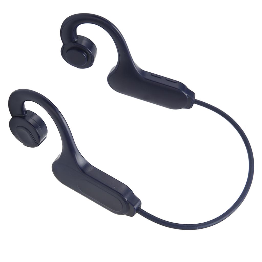 Bone Conduction Headphones Bluetooth 5.3 LED Digital Display IPX5 Waterproof Wireless Earphones for Sports Blue