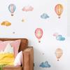 4 Sheets Hot Air Balloons Wall Stickers Watercolor Hot Air
