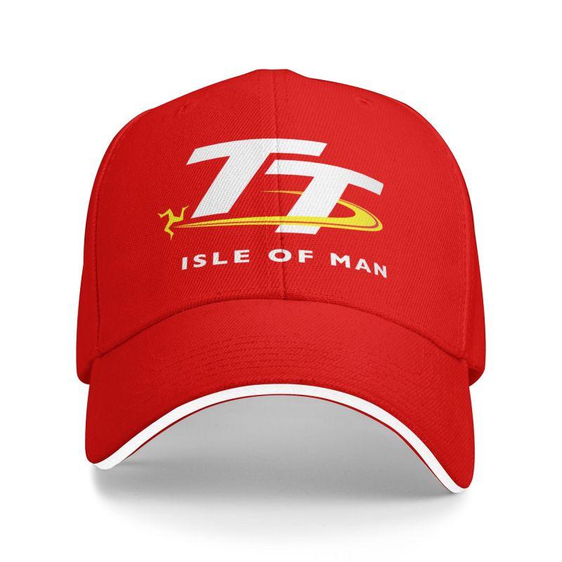Isle of Man TT Races Motorcycle Print Baseball Cap Vintage Sandwich Bucket Caps Unisex Adjustable Snapback Cap Dad Hat Golf Hats
