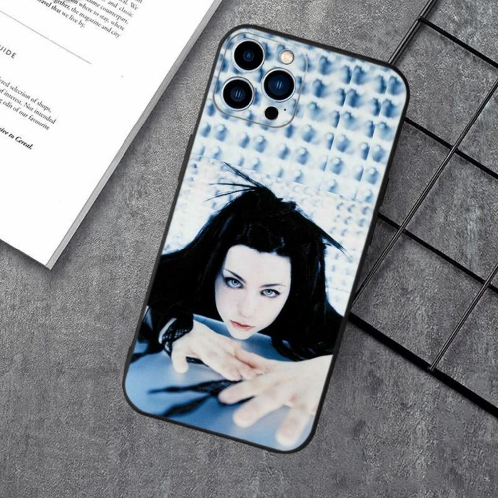 Evanescence Amy Lee  Phone Case For Apple iPhone 15,14,13,12,11,XS,XR,X,8,7,Pro,Max,Plus,mini Silicone Black Cover