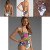 Bohemian Vintage Floral Printed One Piece Bathing Bikini Suit For Stylish Women