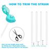 Reusable Straws for Gallon Water Bottle BPA Free Adjustable Straw Safe Harmless Adjustable Length Easy to Clean Silicone Bottom