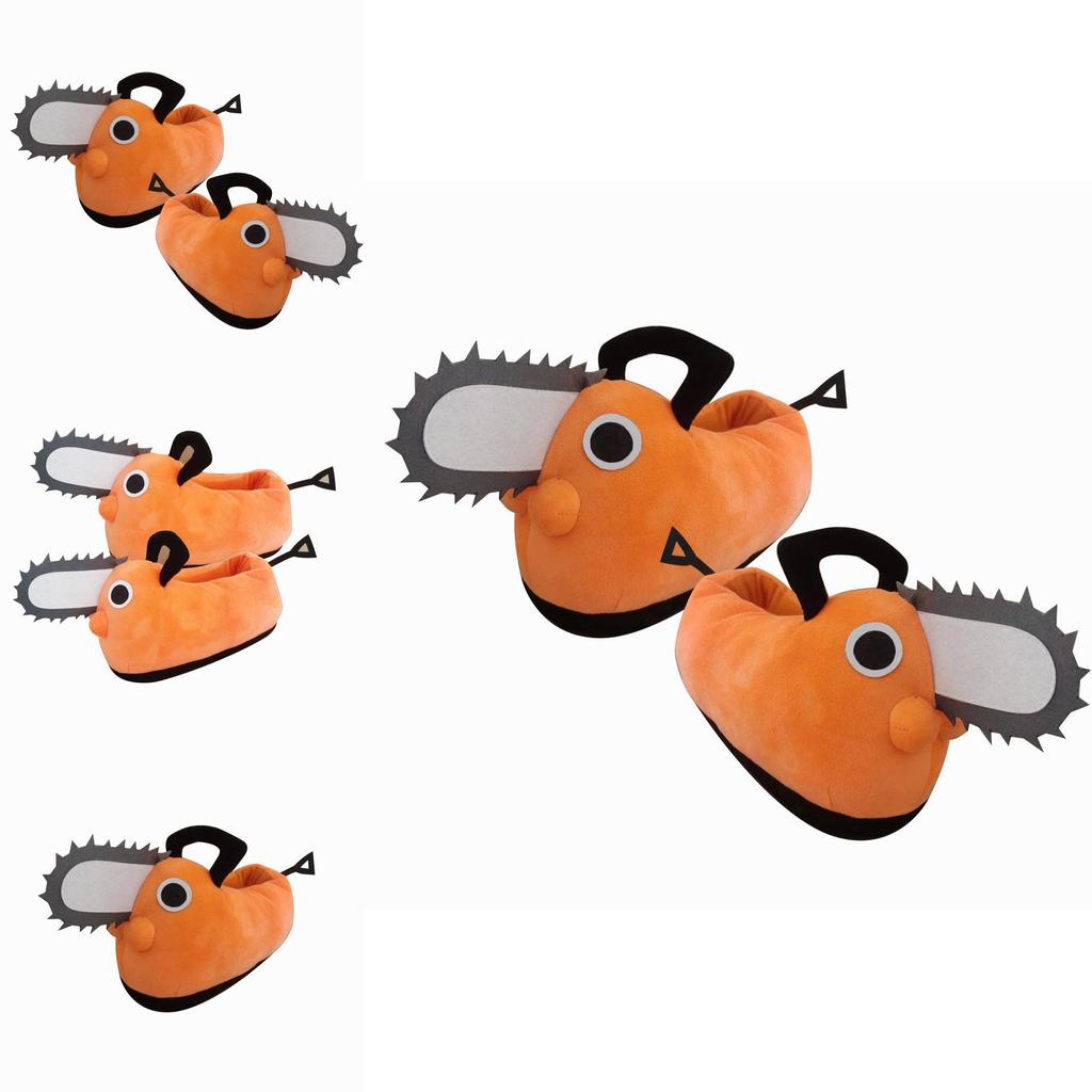 Chainsaw Man Pochita Plush Non-slip Slippers Cute Warm For Adults Kids