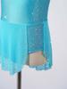 Girls Rhythmic Gymnastics Costume Sparkling Rhinestone Mesh Patchwork Sleeveless Dress with Built-in Briefs for Stage Competition