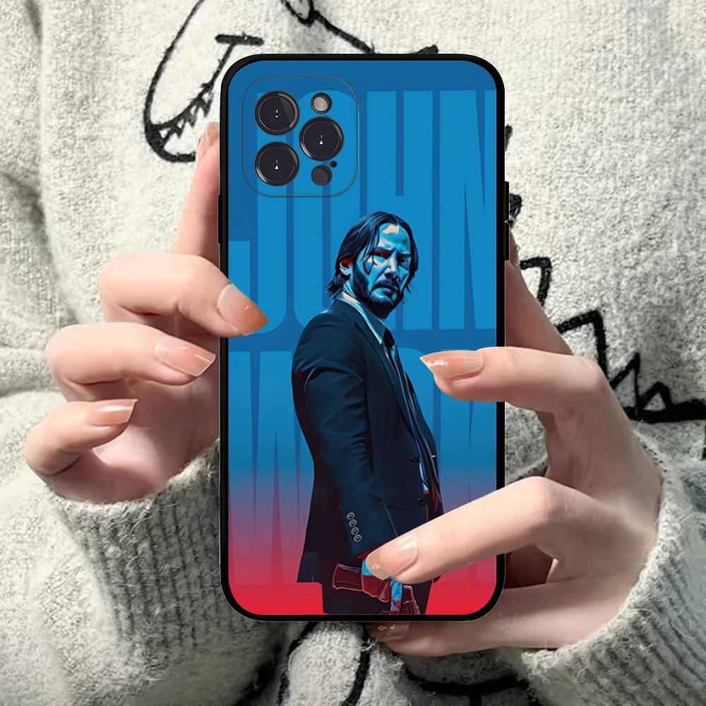 1pc Classic J-john Movie W-wick Phone Case For Iphone 17 Air 16 15 14 13 12 11 Pro Max 16 15 14 Plus TPU Soft Case