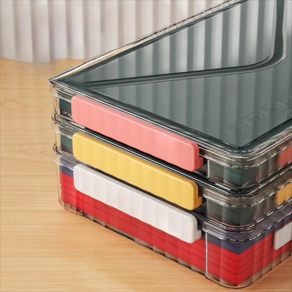 Transparent Desktop Paper Storage Box A4 Dust Proof File Document Organizer Thickened with Lid Card Holder Case Cabinet