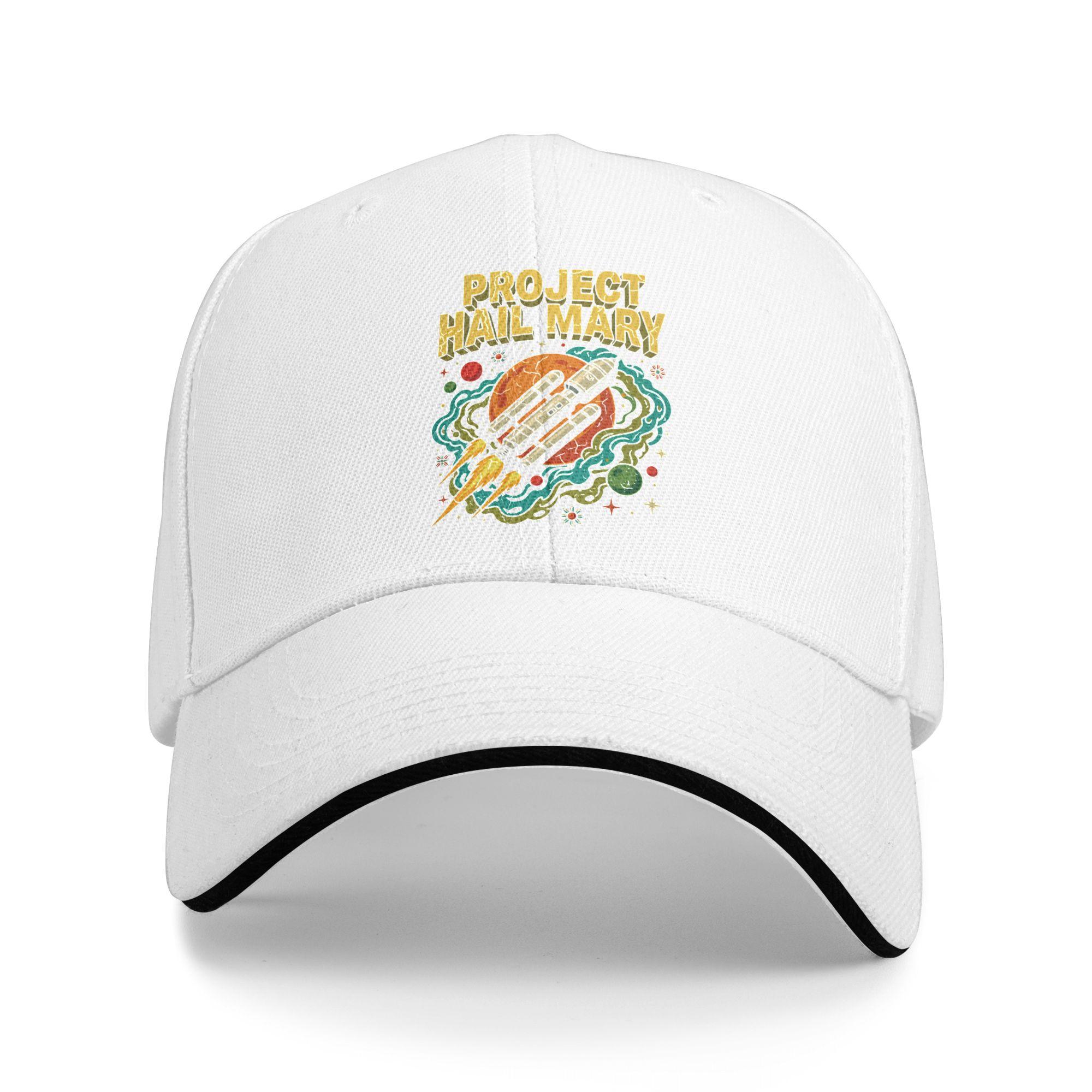 Project Hail Mary Space Ship Sci Fi Baseball Caps Casual  Sandwich Cap Unisex Adjustable Sun Cap Activities One Size белый