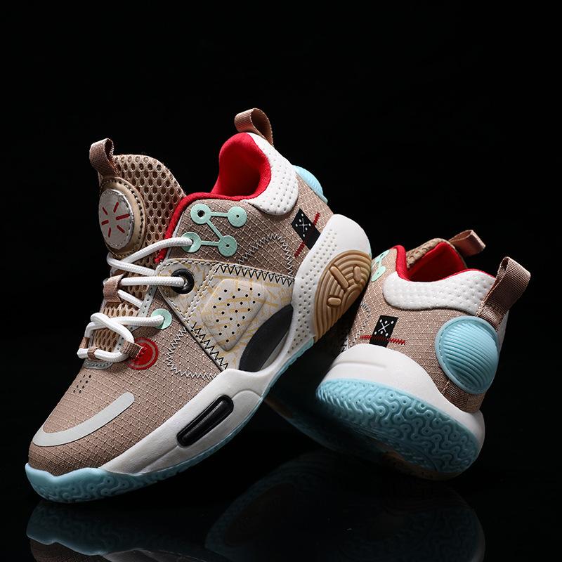 Breathable children's basketball shoes versatile mesh breathable soft sole non-slip waterproof men's and women's sports outdoor sports shoes
